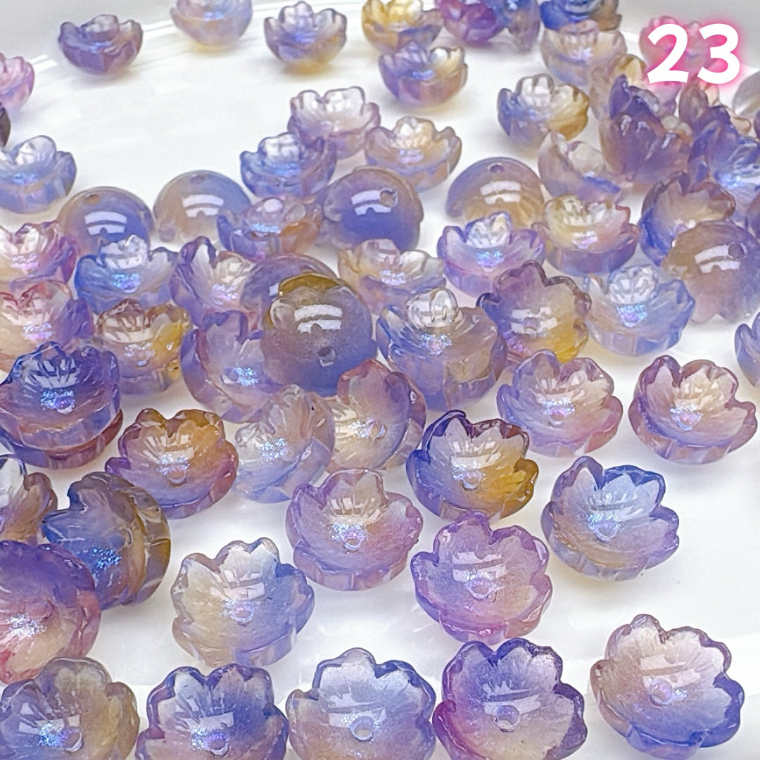 A559 瑠璃の花びら – 透明感あふれるエレガントなアクセサリーパーツ つめつめ放題