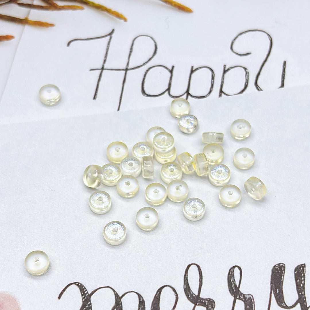 A599 カラフルフラットビーズ DIY アクセサリー制作