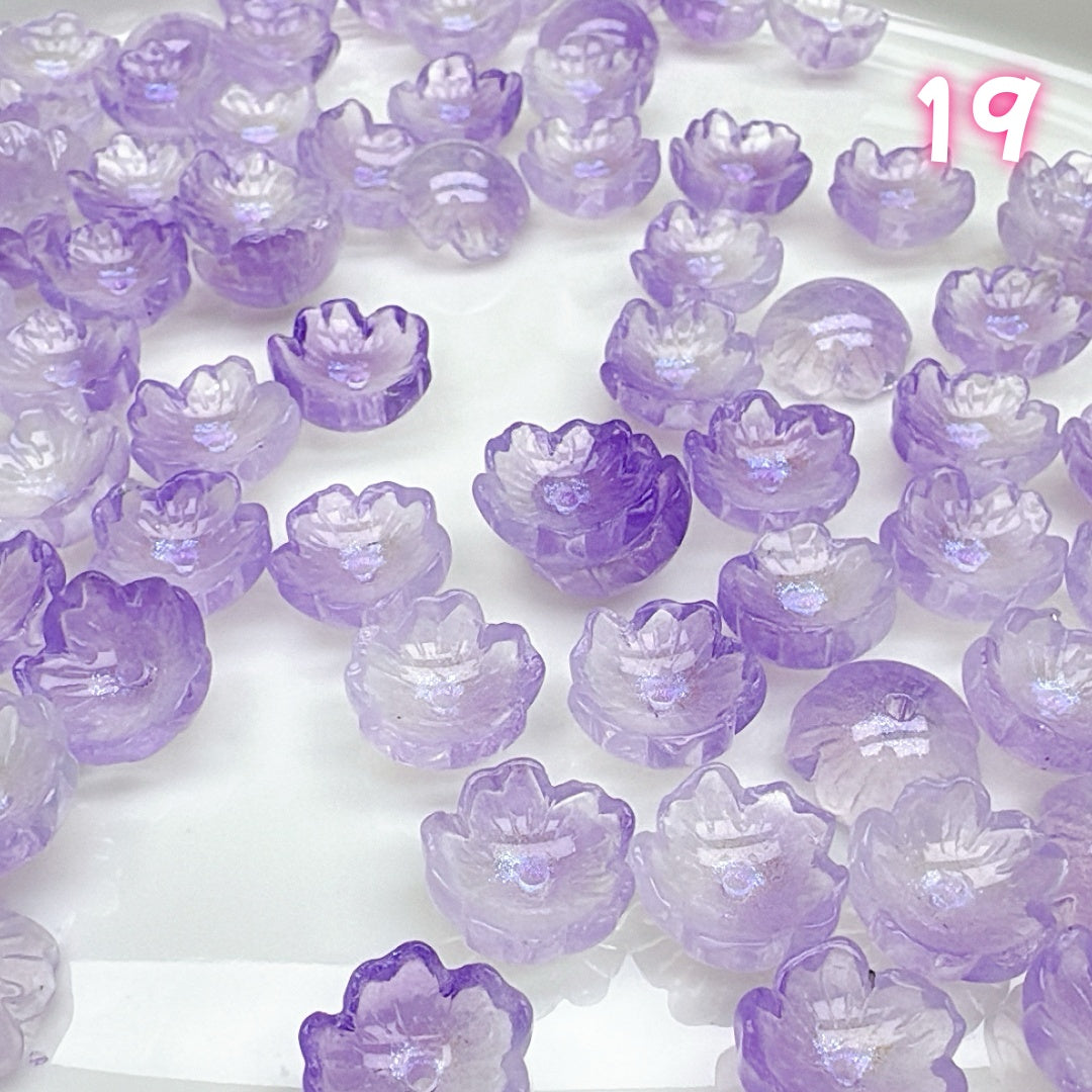 A559 瑠璃の花びら – 透明感あふれるエレガントなアクセサリーパーツ  つめつめ放題